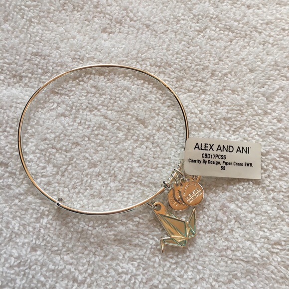Alex and Ani silver paper crane bracelet NWT - Picture 9 of 9
